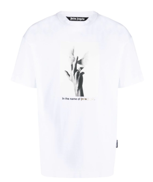 PALM ANGELS 티셔츠 MAN WINGS 클래식 티